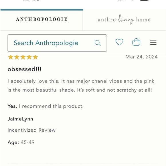 ENGLISH FACTORY FOR ANTHROPOLOGIE HOUNDSTOOTH CROPPED CARDI SWEATER IN PINK MED - Picture 9 of 9